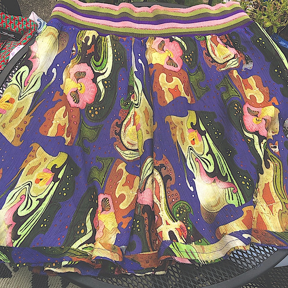 Oilily, Dutch Brand,Colorful Full Skirt With Stretch Waistband, EU 40/ US 8